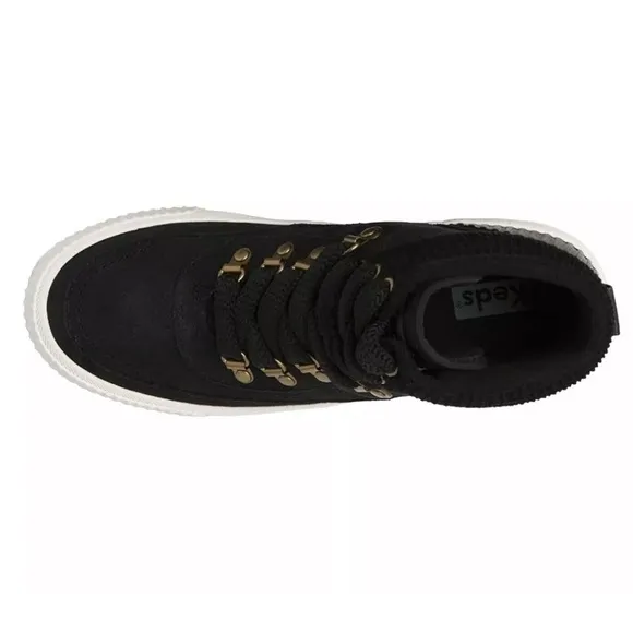 Keds Women’s Hiker Boots Size 9.5 Black Suede Insulated Lug Boot Minimalist NEW