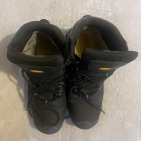 Keen Boots Men 11EE Black Utility Leather Work Outdoors Heavyweight Western