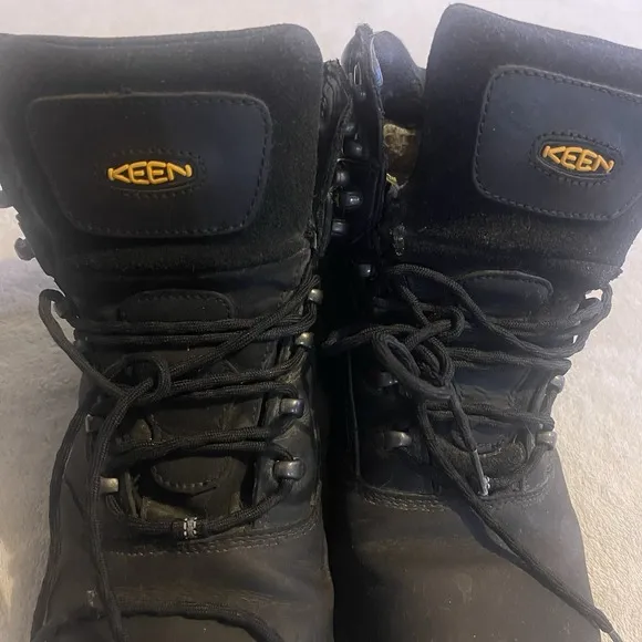 Keen Boots Men 11EE Black Utility Leather Work Outdoors Heavyweight Western