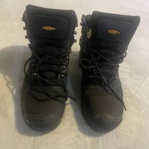Keen Boots Men 11EE Black Utility Leather Work Outdoors Heavyweight Western