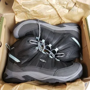 KEEN Circadia Mid Polar Boots Women 12 Black Cloud Blue Hiking Winter Casual