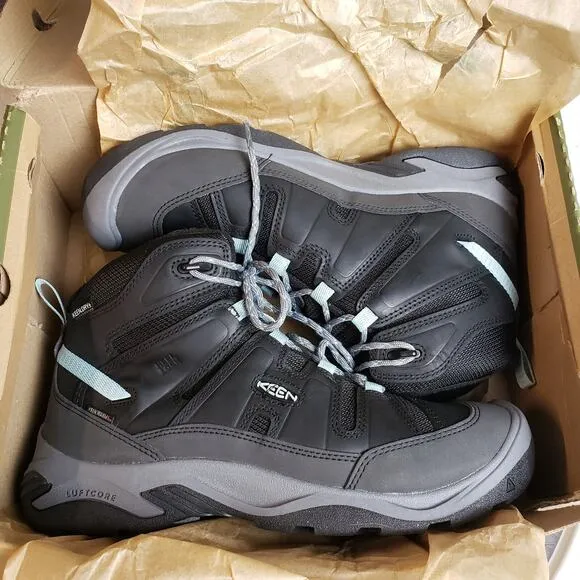 KEEN Circadia Mid Polar Boots Women 12 Black Cloud Blue Hiking Winter Casual