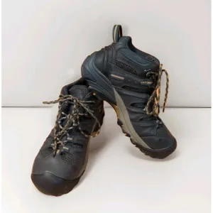 Keen Lansing Utility Boots Mens 8.5D Brown Mid Steel Toe Waterproof Work