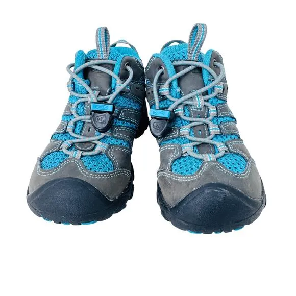 Keen Targhee II Mid Hiking Boots Toddler 9 Gray Blue Waterproof Lace-Up 1011759