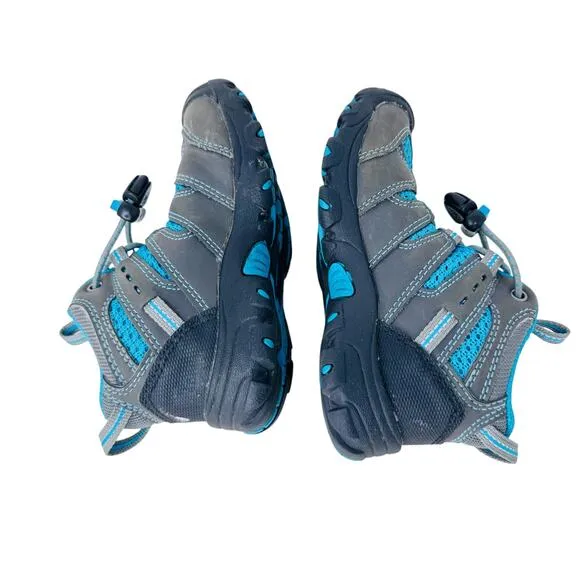 Keen Targhee II Mid Hiking Boots Toddler 9 Gray Blue Waterproof Lace-Up 1011759