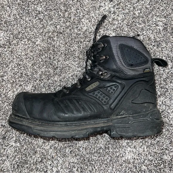 Keen Utility 6&quot; Philadelphia Composite Toe Waterproof Work Boot Black Size 10D
