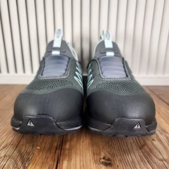 Keen Vista Energy Shift Women 7 Wide Steel Gray Blue Glass Carbon Toe Work Shoes