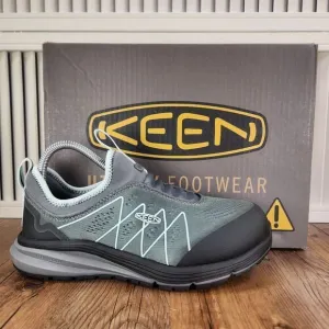 Keen Vista Energy Shift Women 7 Wide Steel Gray Blue Glass Carbon Toe Work Shoes