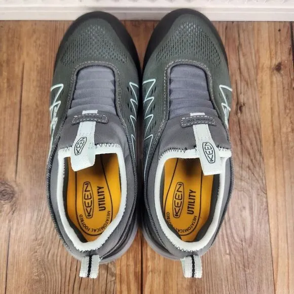 Keen Vista Energy Shift Women 7 Wide Steel Gray Blue Glass Carbon Toe Work Shoes