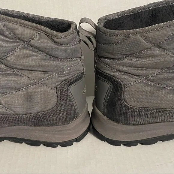 KEEN Warm Winter Waterproof Hiking Boots. Women’s Size 5.5. Dark grey gray cold