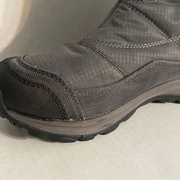 KEEN Warm Winter Waterproof Hiking Boots. Women’s Size 5.5. Dark grey gray cold