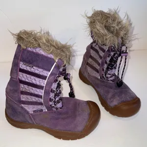 Keen winter boot 1 wapato waterproof purple toggle round toe warm snow kids girl