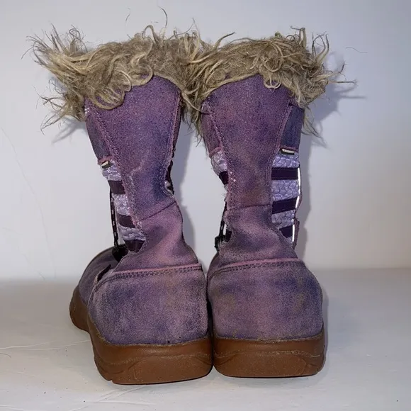 Keen winter boot 1 wapato waterproof purple toggle round toe warm snow kids girl