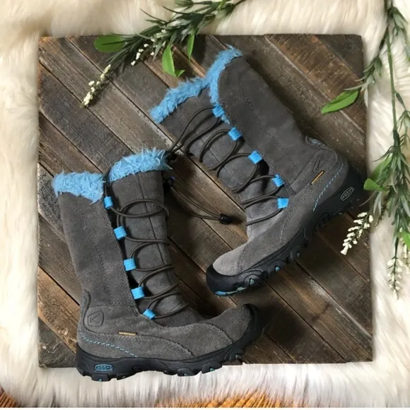 Keen Winter Boots Blue And Grey