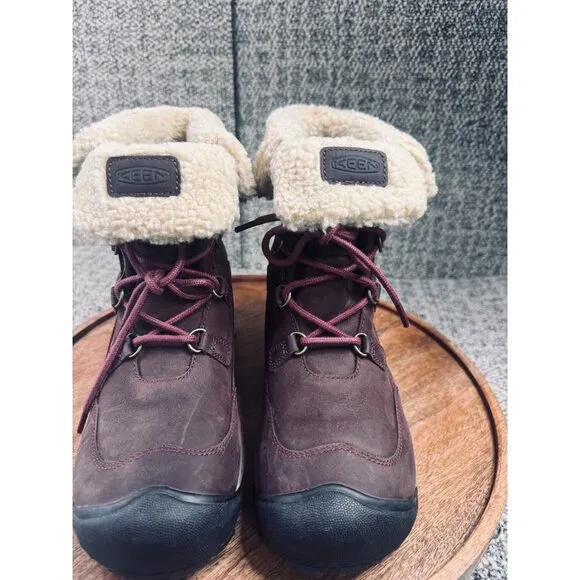 KEEN Women's Betty Boot Short Waterproof Insulated Ankle Burgundy/ BlackSize 10