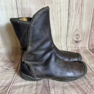 KEEN Women’s Brown Leather Lined Slip On Elastic Hook N Loop  Ankle Boots US 7.5