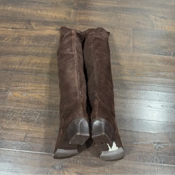 Kenneth Cole New York Brown Suede Over The Knee Boots Size 6 Women