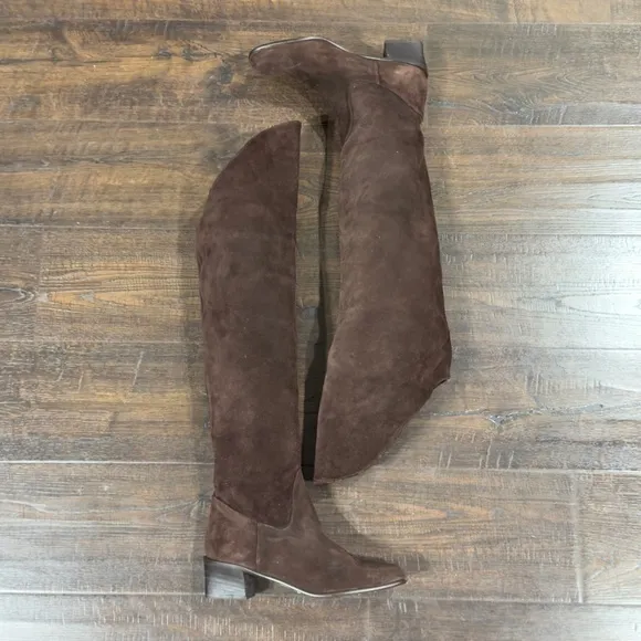 Kenneth Cole New York Brown Suede Over The Knee Boots Size 6 Women