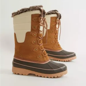 Khombu Adeline Tan Leather Duck Boot  from Buckle Sz 8