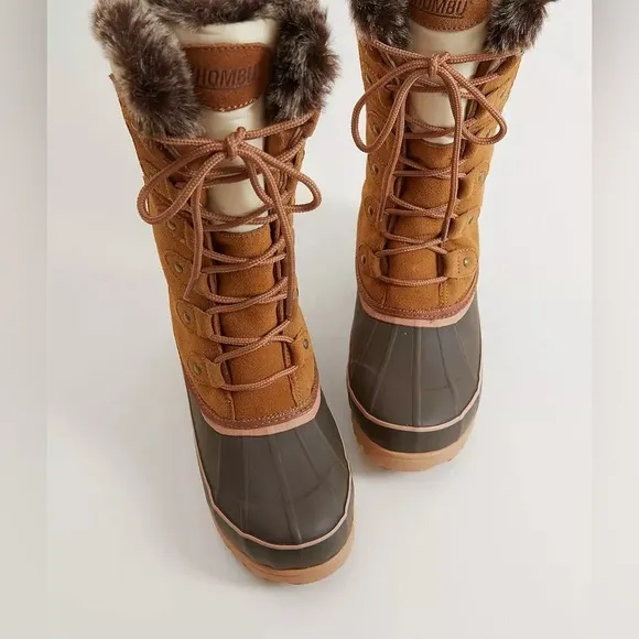Khombu Adeline Tan Leather Duck Boot  from Buckle Sz 8