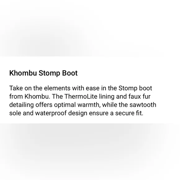 Khombu Stomp Boots NWOB Sz 10 Great for Getting around Campus or town! Chestnut