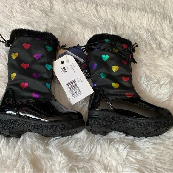 Khombu toddler girl sweetheart winter boots size 6