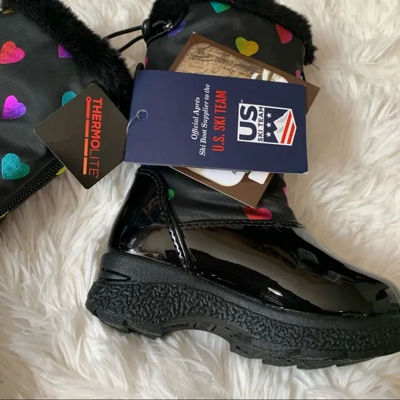Khombu toddler girl sweetheart winter boots size 6