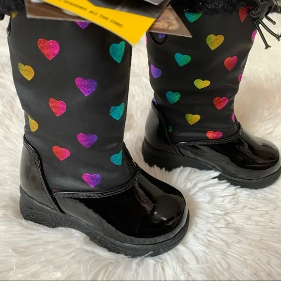 Khombu toddler girl sweetheart winter boots size 6