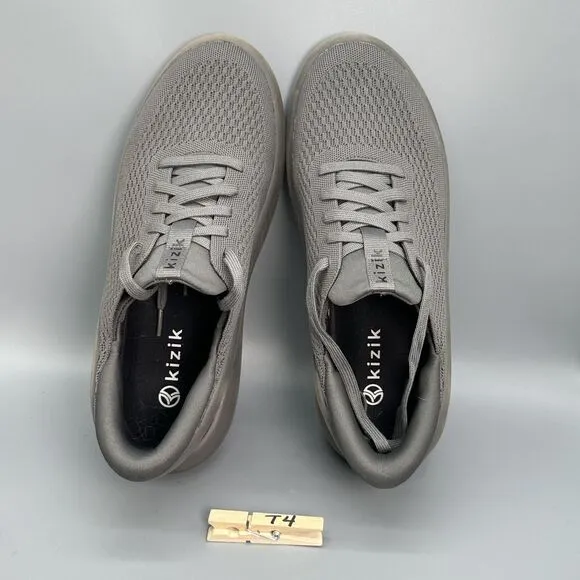 Kizik Roamer Mens 11 Gray Athletic Hands-free Sneaker Shoes Comfort Lace Slip on