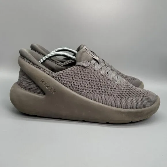 Kizik Roamer Mens 11 Gray Athletic Hands-free Sneaker Shoes Comfort Lace Slip on