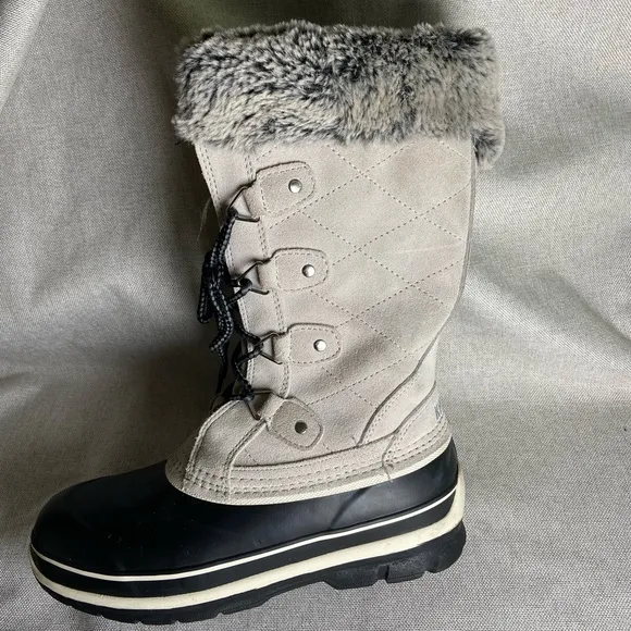 Knombu Womens Emily Leather Tall Winter Boots Size 7