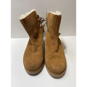 Kookaburra UGG Boots Suede Fur-Lined Winter Boots with Lace-Up Design SZ 10‎ NWT