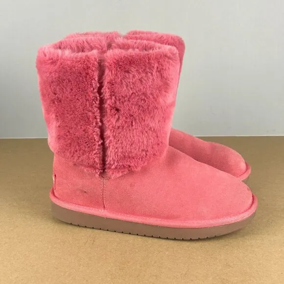 Koolaburra by UGG Aubrei Short Cold Weather Boots Girls Kids 3 Pink Pull On