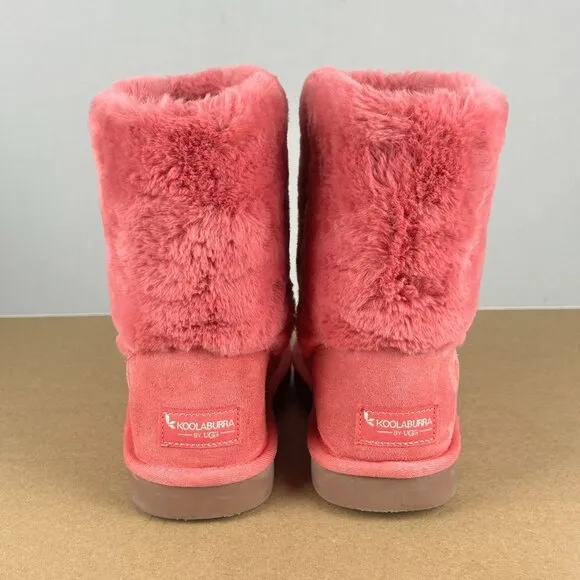 Koolaburra by UGG Aubrei Short Cold Weather Boots Girls Kids 3 Pink Pull On