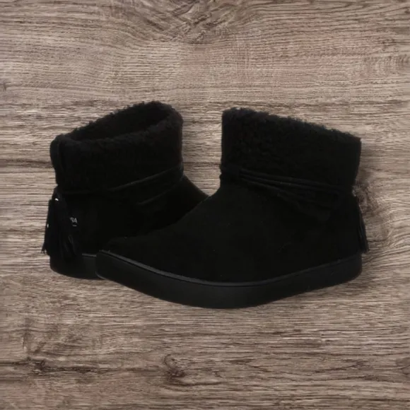 Koolaburra By UGG Black Suede Ankle Boots