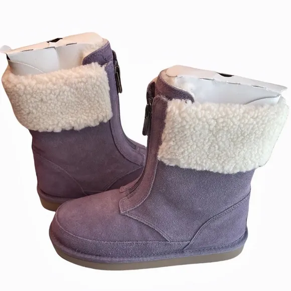 Koolaburra by‎ UGG Girls 3 Lytta Short Purple Suede Boots Size 3 Youth