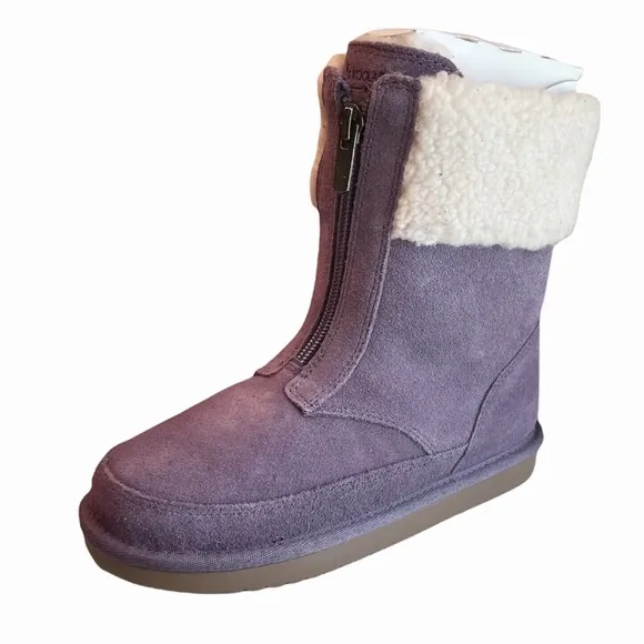 Koolaburra by‎ UGG Girls 3 Lytta Short Purple Suede Boots Size 3 Youth