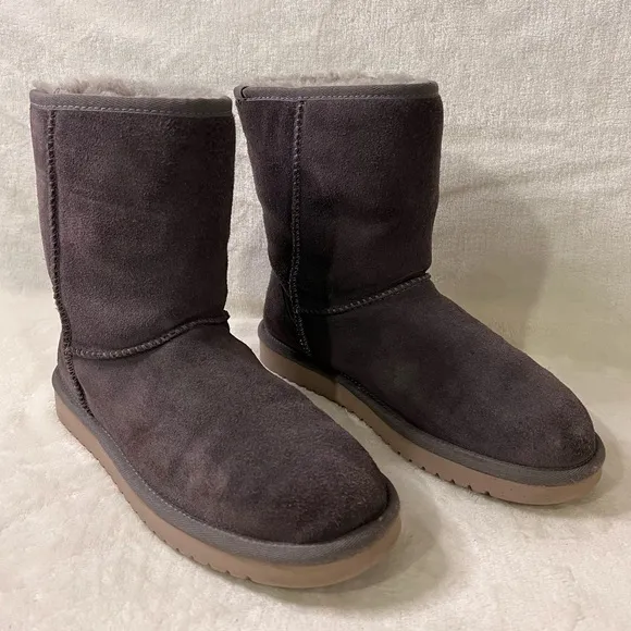 Koolaburra By UGG Gray Sherpa Short Winter Boots 1017090 Choose Size 8