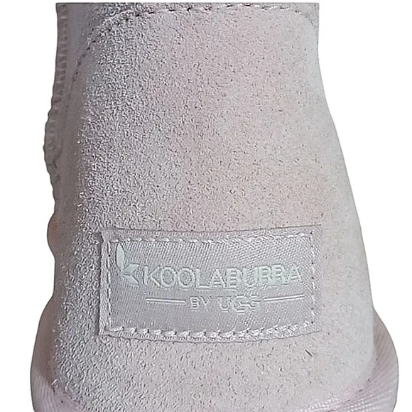 Koolaburra by UGG Koola Mini II Boots Light Pink Suede Wool Faux Fur Lining