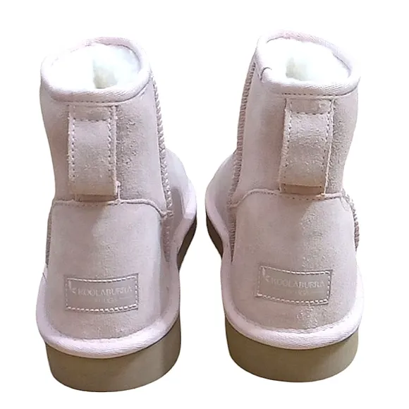 Koolaburra by UGG Koola Mini II Boots Light Pink Suede Wool Faux Fur Lining