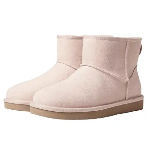 Koolaburra by UGG Koola Mini II Boots Light Pink Suede Wool Faux Fur Lining