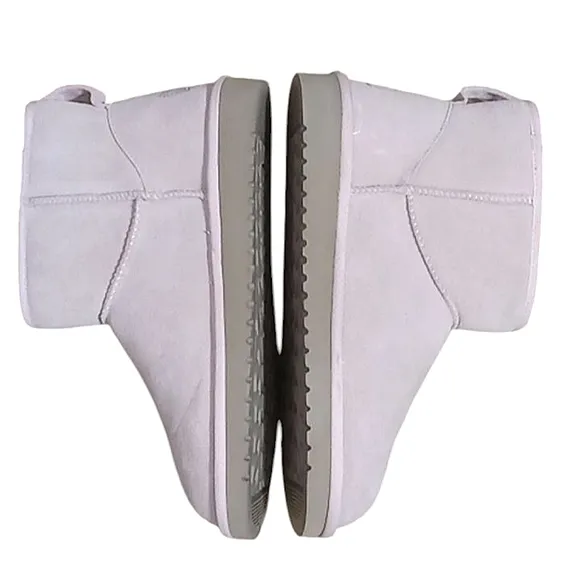 Koolaburra by UGG Koola Mini II Boots Light Pink Suede Wool Faux Fur Lining