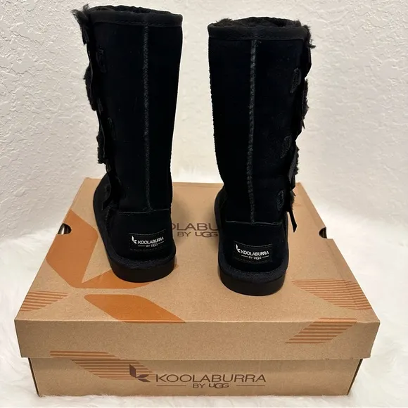 Koolaburra by UGG Victoria Girl's Tall Winter Boots for Kids Color Black Sz US13