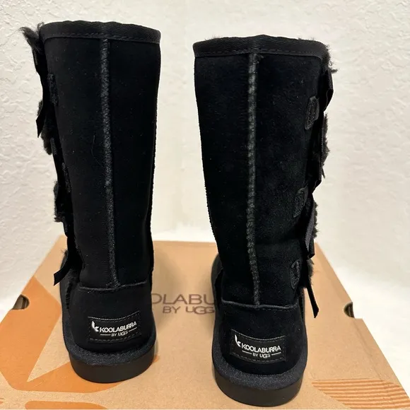 Koolaburra by UGG Victoria Girl's Tall Winter Boots for Kids Color Black Sz US13