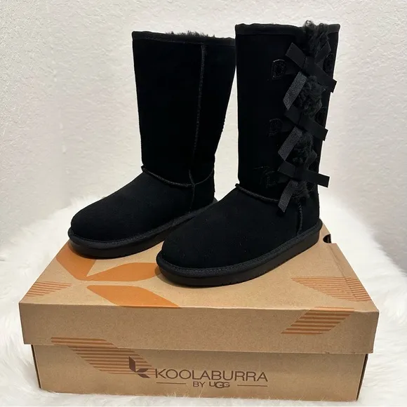Koolaburra by UGG Victoria Girl's Tall Winter Boots for Kids Color Black Sz US13