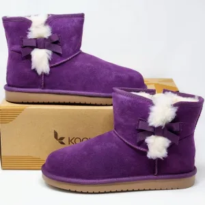 Koolaburra by UGG Victoria Mini Winter Boots Purple Suede Girls Size 5 NIB