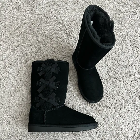 Koolaburra By Ugg Victoria Tall Winter Boots Kids Girls Black