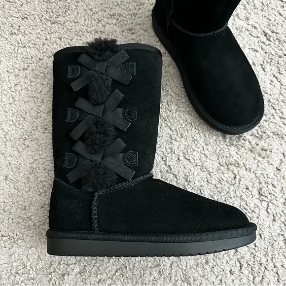 Koolaburra By Ugg Victoria Tall Winter Boots Kids Girls Black