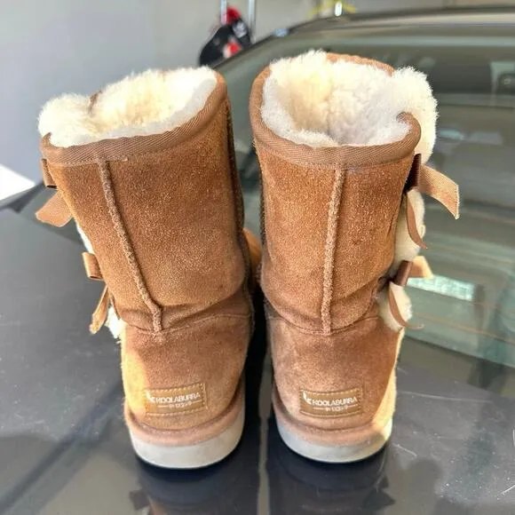 Koolaburra by UGG Women's Victoria Short Winter Boots Size 10 Chestnut Brown