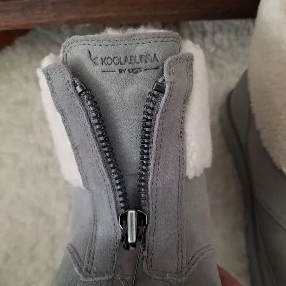 KOOLABURRA by UGG Lytta Mini Women's Shearling Boots Grey Size 10